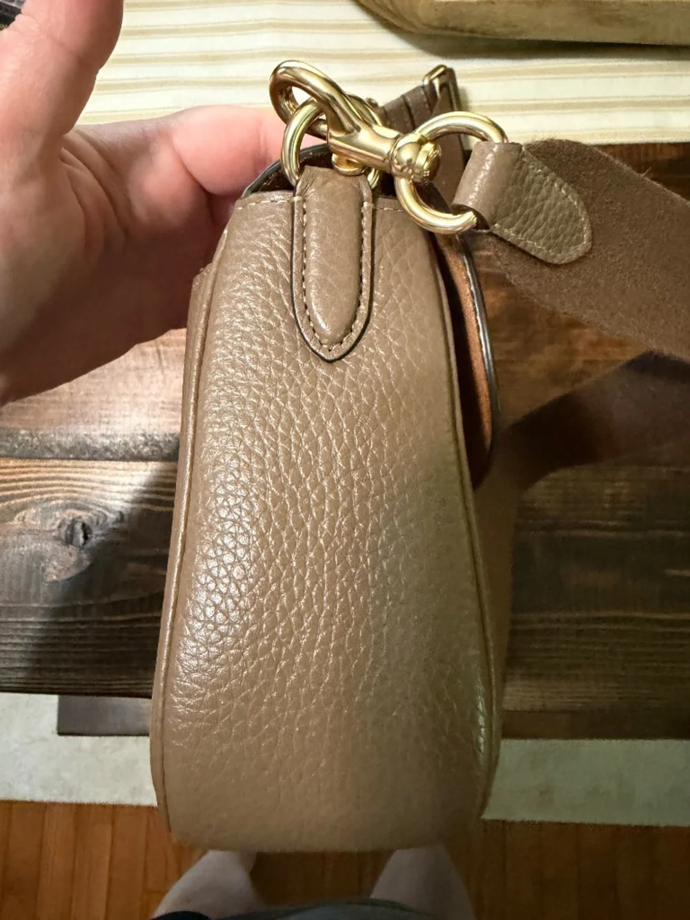 Coach Amelia Saddle Bag in Dark Stone